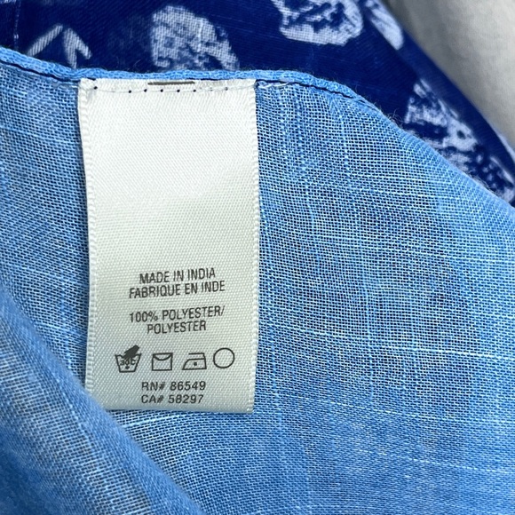 Tommy Bahama Blue Shell Scarf Treasure Beach Accessory Sarong Cover-Up Coastal - Picture 12 of 13